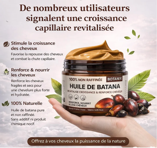 Huile de Batana pour la croissance des cheveux
