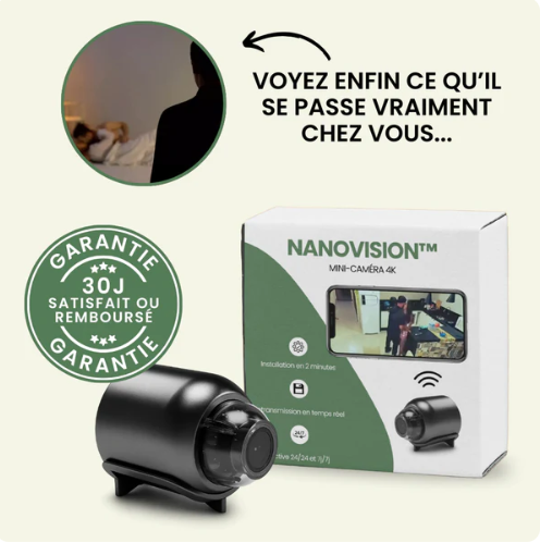 NanoCam™ – La Mini Caméra 4K Invisible, Discrète et Ultra Puissante !